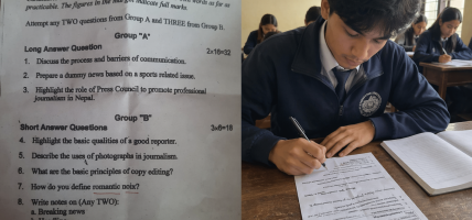 बीए तेस्रो वर्षको JMC 410 परीक्षामा प्रश्नप्रति विद्यार्थीको असन्तुष्टि