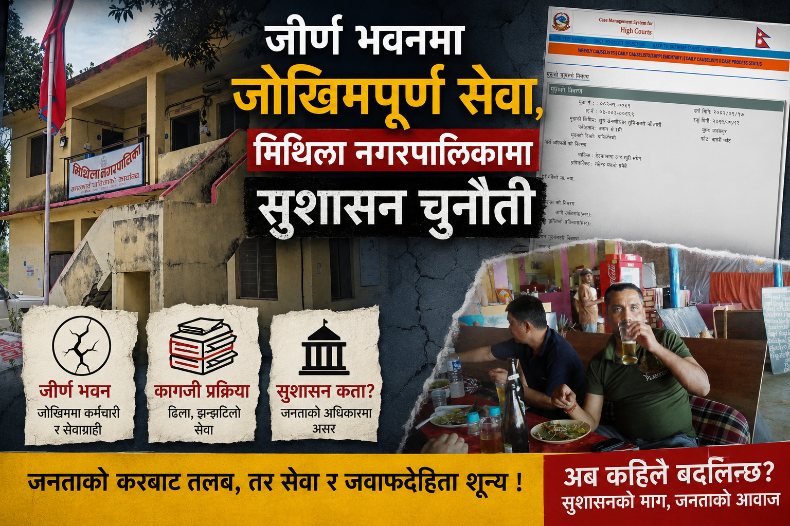 नगर प्रमुख–प्रशासन विवादले मिथिलामा ठूला विकासका योजनाहरू ठप्प